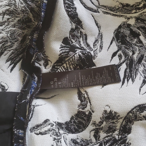 UNIQUE by Topshop Artichoke Tailored Trousers Pants NEW Black Blue NWT Women's 6 - Picture 13 of 16